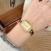 Römisch Retro Klein Exquisit Quadratisch Damen Einfach Temperament Leopardendruck Gürtel Uhr