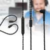 Enhanceds Sound Quality 4 Braideds Wire Cable Triple Button Mics MMCX Connectors for SE425 SE535 Headphones