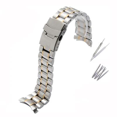 18mm 20mm 22mm cinturino in acciaio inossidabile di alta qualità cinturino piatto/curvo per Casio Tissot Seiko catena per orologio in metallo