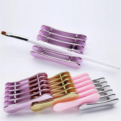 5 Grids Nail Art Schilderij Borstel Houder Nagelborstel Rek Schilderij Pen Rust Houder Stand UV Gel Borstel Display Houder Manicre Gereedschap