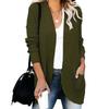 Autumn and Winter Cardigan Women's Curved Placket Large Pocket Sweater Cardigan