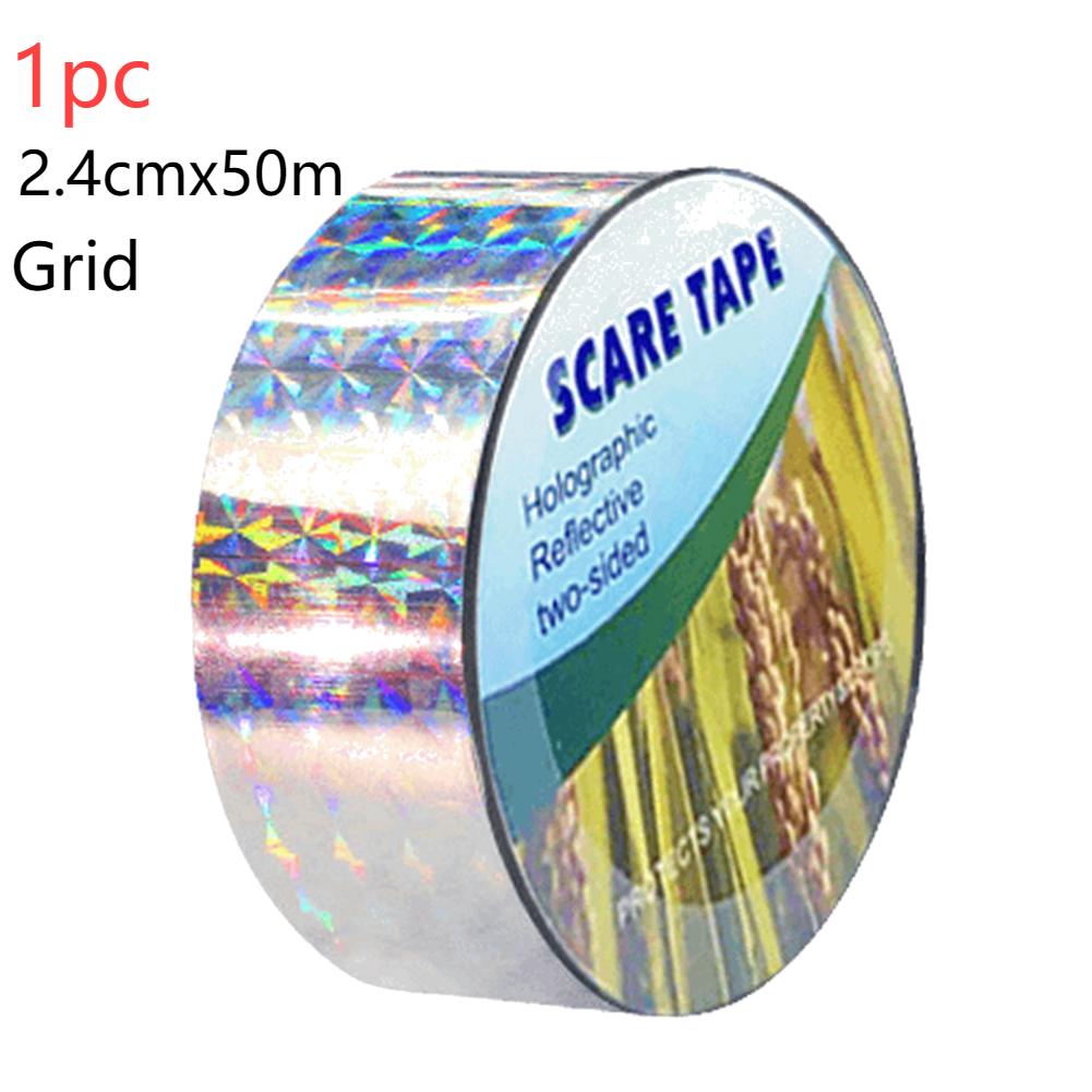 

1/2Roll Bird Repellent Scare Tape Flashing Reflective Anti Bird Tape Double-sided Bird Repeller Ribbon Pigeons Crow Keep Away