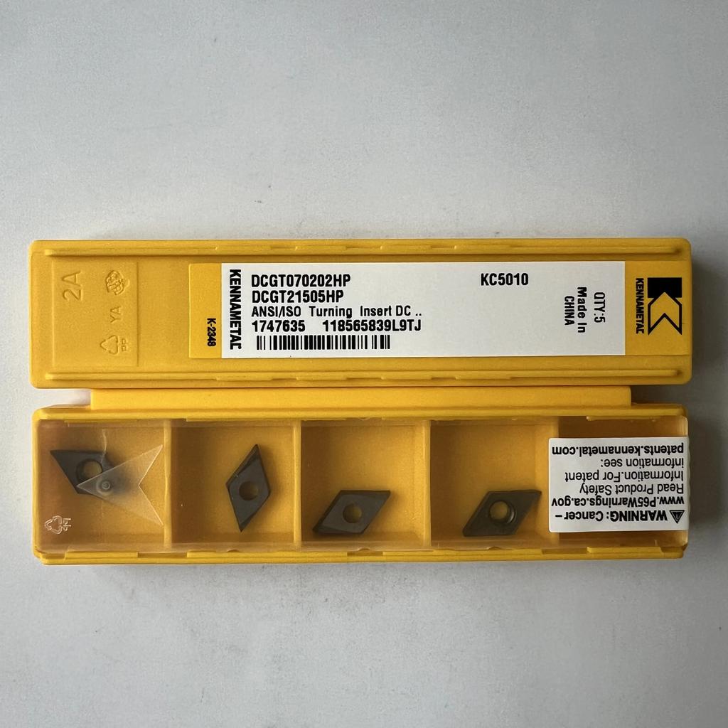 KENNAMETEL / DCGT070202HP KC5010 / Original carbide blade 10 Pcs