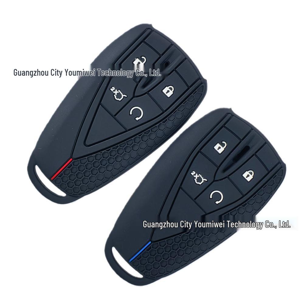 Silicone 4-Button Remote Key Cover for Changan CS75, Eado, CS35plus, Oshan CS55plus - Honeycomb Texture