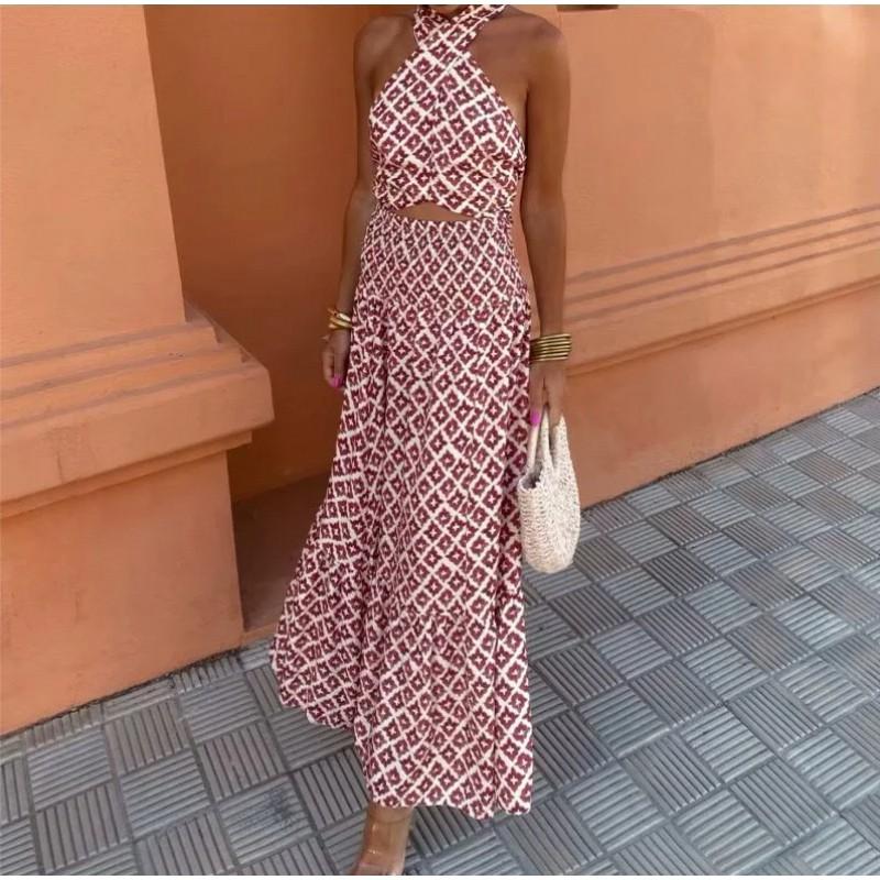 Womens High-Waisted A-Line Knit Skirt Set With 3D Print Necktie Design Streetwear Short
