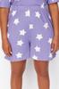 Women's Style Plus Size Lilac Star Printed Knitted Pajama Set