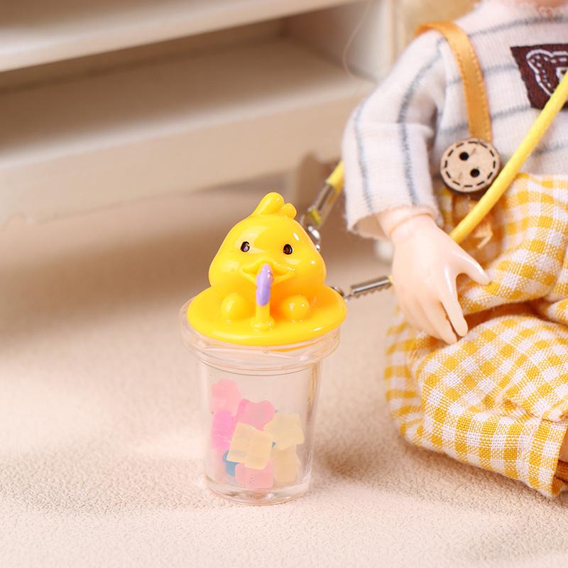 1:12 Dollhouse Miniature Cute Kettle Water Cup Water Bottle Cup Model Doll House Decor