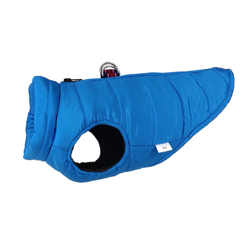 

Winter Dog Clothes For Small Medium Dogs Jacket With D-Ring Puppy Waistcoat French Bulldog Chihuahua Shihtzu Apparels Pet Outfit Decor S синий