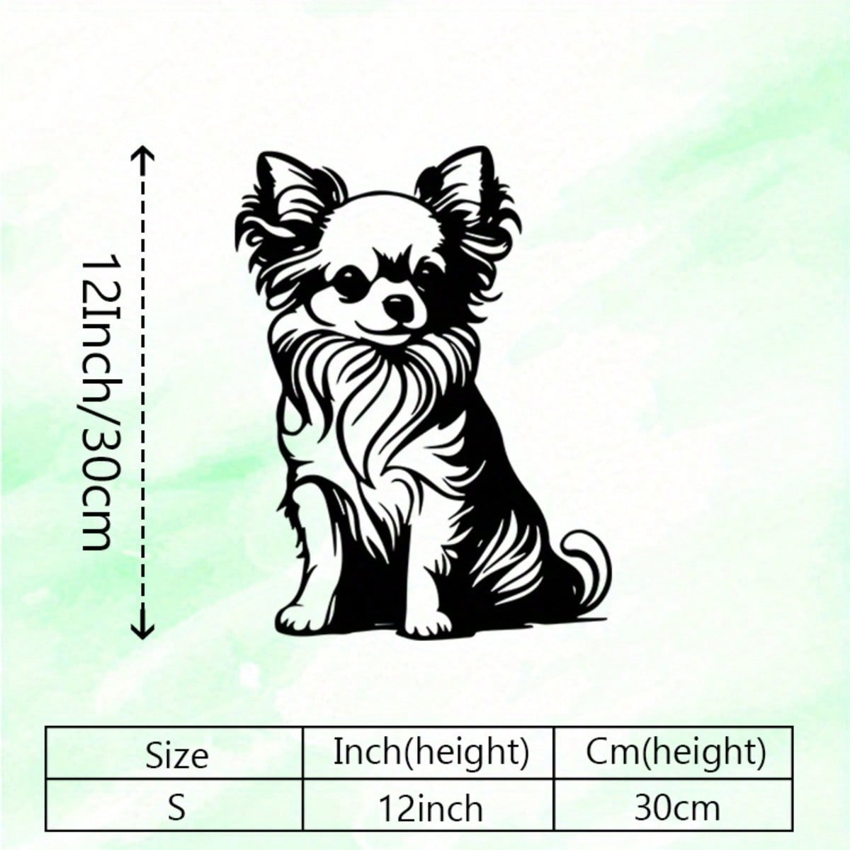 

Metal Dog Wall Art Chihuahua Portrait Sculpture Pet Memorial Sign Durable Gift for Dog Lovers Pet Owners Living Room Bedroom Decor 23x30