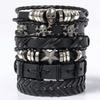5pcs/set Retro Stylish Multilayer Wooden Beaded Men's Bracelet