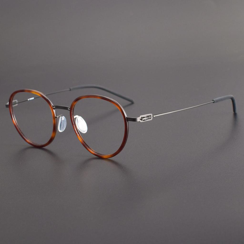 Unisex L1043 Ultra-Light Pure Titanium Glasses Frame - Minimalist Casual Style, Suitable for Prescription Lenses.