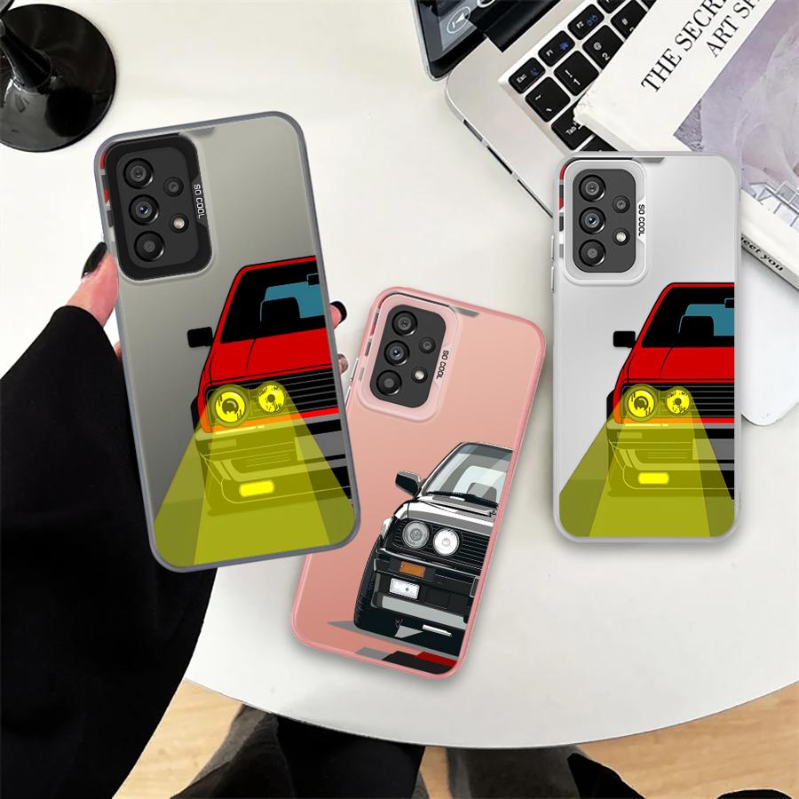 JDM Sprot Car Case For Samsung For Galaxy A15 A13 A32 A14 A16 A34 A25 A24 A23 A17 A12 Soft Cover