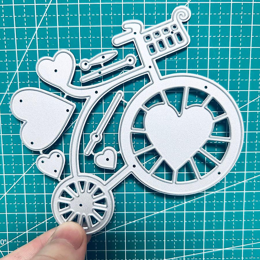 Fahrrad Metall Stanzformen Schablone für DIY Scrapbooking Fotoalbum Prägepapier Karten Basteln Stanzteile