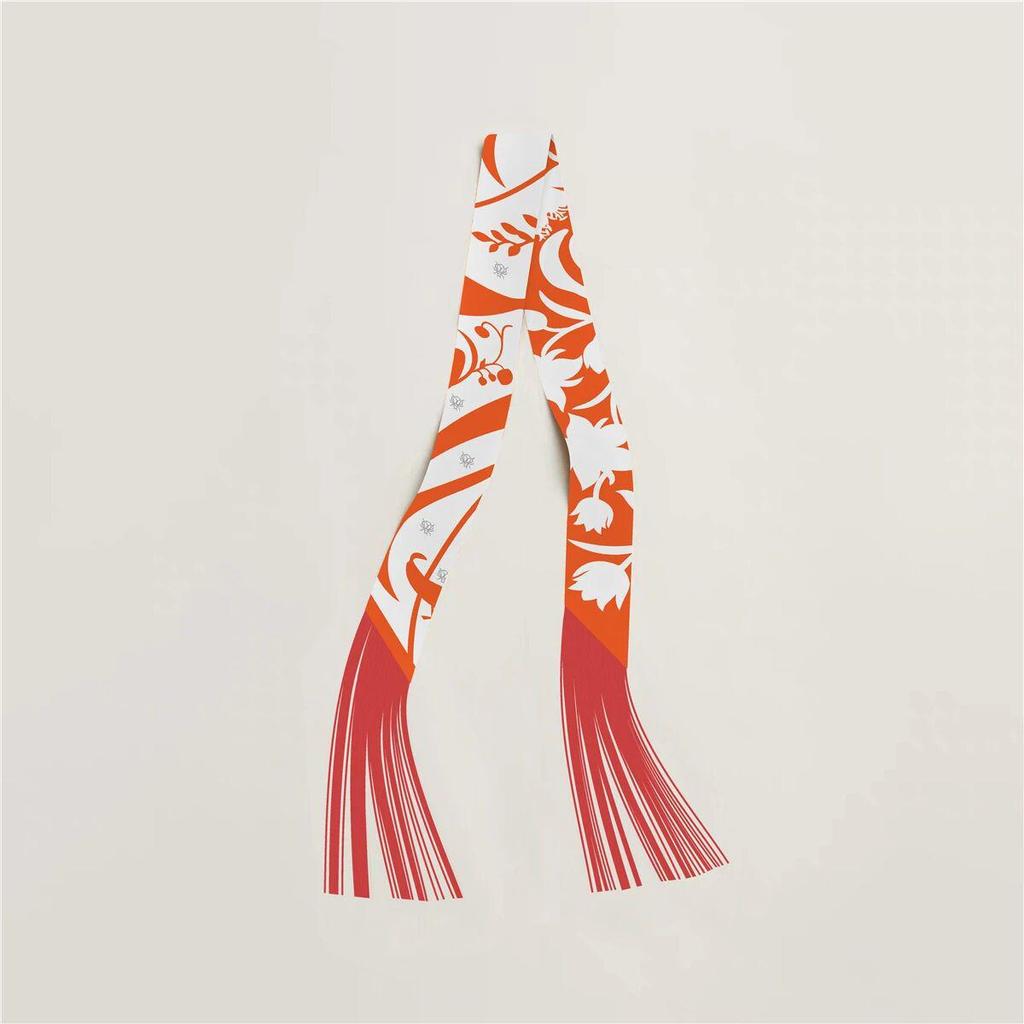 Dámská keprová hedvábná stuha v korejském stylu: Všestranný doplněk ke šále a tašce