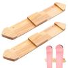 1 set 2 stuks Houten Wandmontage Skihouders Navajo Wit 7,5x42,5x1,5cm