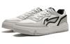 Li Ning Qingchao Synthetic Leather Slip Resistant Abrasion Resistant Low Top Skateboard Shoes Men's Light Smoke Gray AGCT009-3