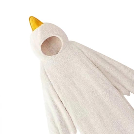Lustiges Gänse-Enten-Kostüm für Kinder Erwachsene, Kapuzen-Tier-Einteiler Pyjama, Weiche Plüsch Tragbare Decke, Halloween Cosplay