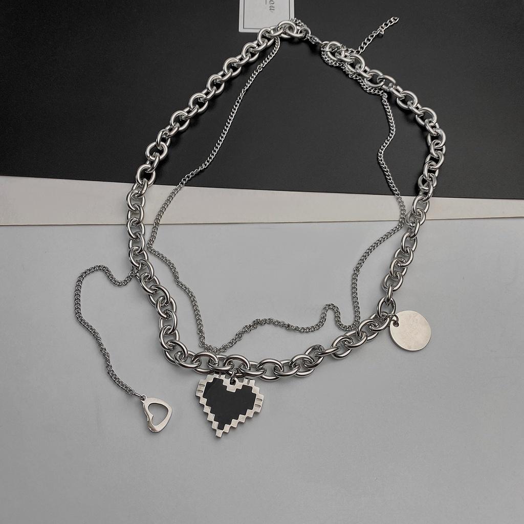 

IF ME элегантное ожерелье с кулоном в виде сердца и креста с кисточками, жемчужная строчка, серебряная цепочка, колье для женщин, аксессуары, ювелирные изделия 11