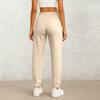 Ladies' Fashionable Solid Color Straight Leg Pants With High Waist Drawstring Pockets And Elastic Waist Casual Pants