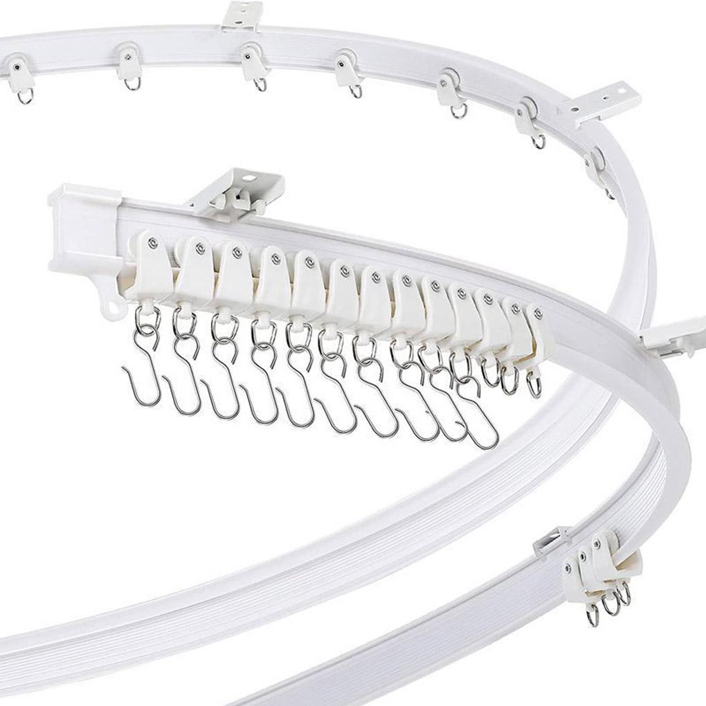 New Curtain Rail White Modern Style Visible Track Nano Silencer Curtains Accessories Plastic Bendable Curtain Track 5M