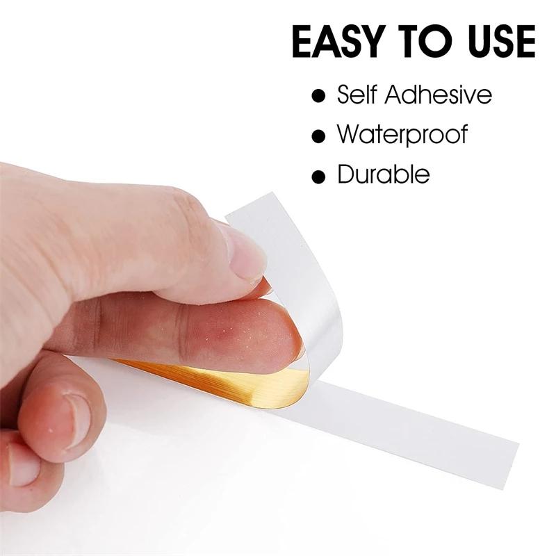 50M Waterproof Ceramic Tile Gap Tapes 2 cm Wide Self Adhesive Sealing Foil Strips Wall Floor Edge Gold Silver DIY Decor Stickers