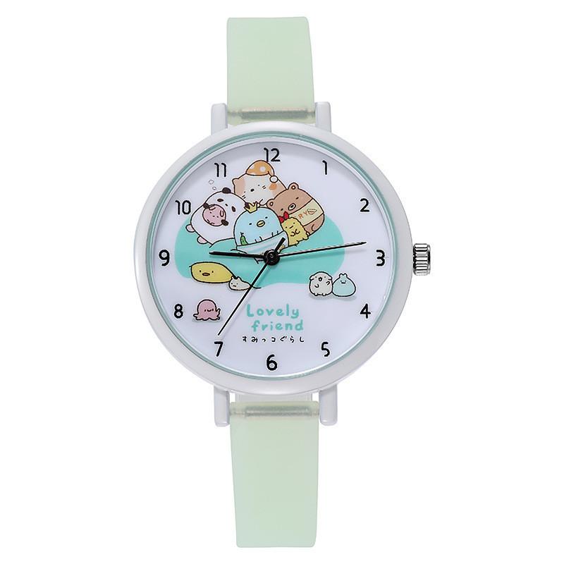 

Girls Kids Cartoon Analog Watch With Luminescent Hands And Silicone Band For Children