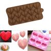 Geometric Heart Silicone Mold Chocolate Cake Mold Dessert Baking Mold for Valentine’s Day DIY Fondant Candy Ice Cube Tray Tools