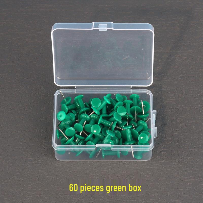 Коробка из 60 цветных кнопок для пробковых досок