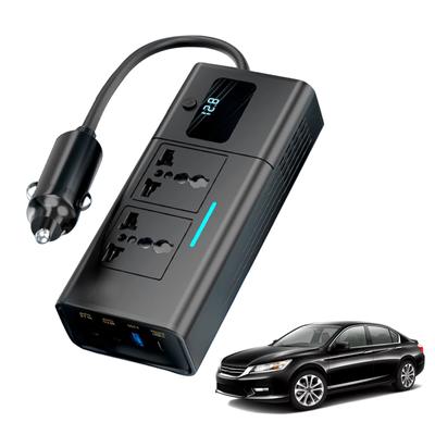 200W Auto-Wechselrichter, Autostecker-Adapter, Steckdosen-Ladegerät, DC12V auf 220V, Auto-Wechselrichter mit USB, QC3.0, USB und Typ-C