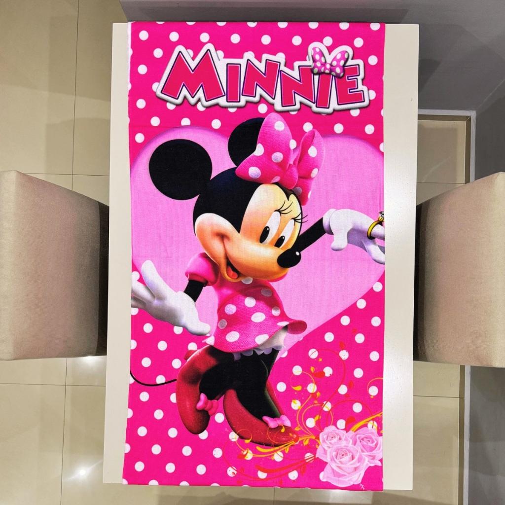 

1pc Minnie Mouse Beach Towel - Polyester 2D Print Pink Polka Dot Design, Quick-Dry & Lightweight for Swimming, Camping & W30*H60(CM)