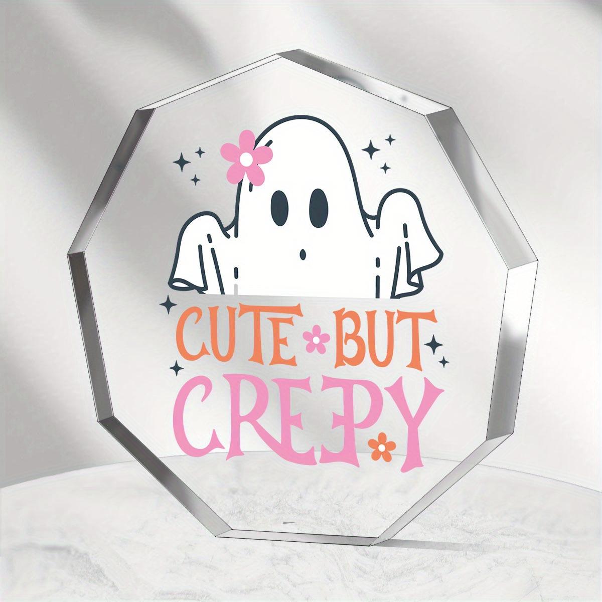 

2D Flat Acrylic Halloween White Flower Decoration, Indoor and Outdoor Decoration - No Battery/electricity Required, Free Day Decoration 10*10cm