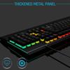 RGB Wired Keyboard with Wrist Rest 104 Keys Clr Characters Good Resilience Mechanical Feel Keyboard for   Gaming