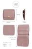 LASIEM and Fits in a Mini Mini Bifold Genuine Pink (Lasiemu) [Compact Bag] Women's Wallet, Wallet, Small, Thin, Bifold, Foldable, Slim, Leather,