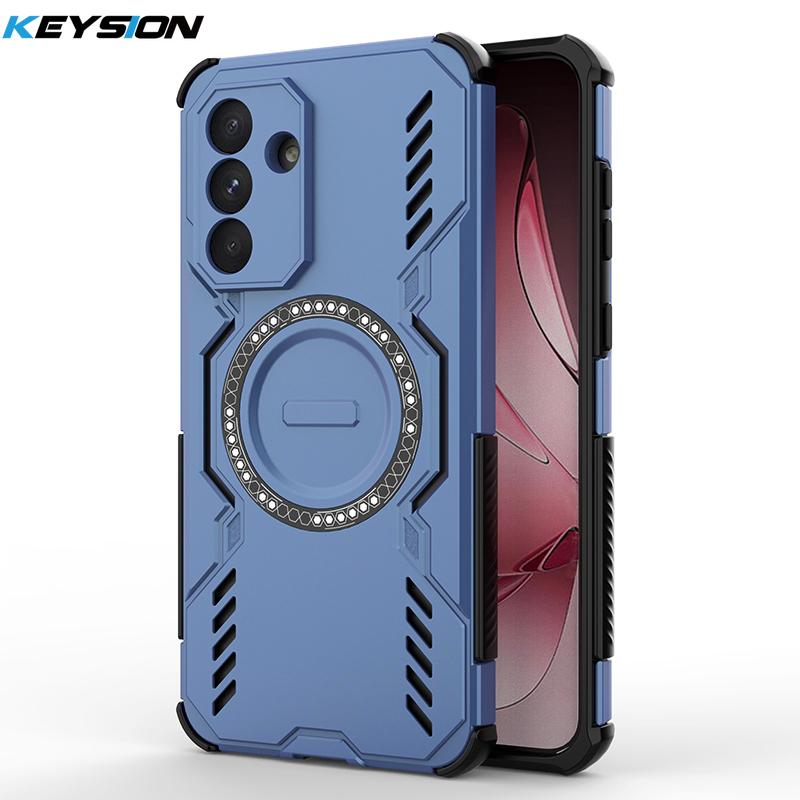 KEYSION Hollow Heat Dissipation Case for Samsung A57 5G A37 Magnetic Cooling Shockproof Phone Back Cover for Galaxy A37 A57 5G