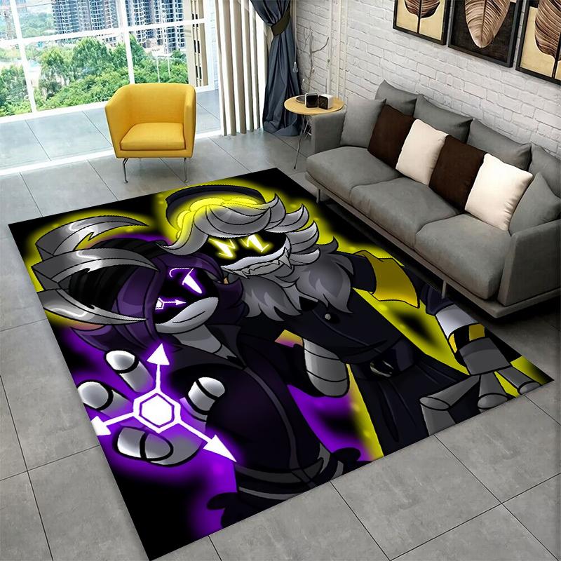 Cartoon Murder Drones Uzi V Robot Carpet Rug for Bedroom Living Room Sofa Playroom Doormat Home Decor,Kid Area Rug Non-slip