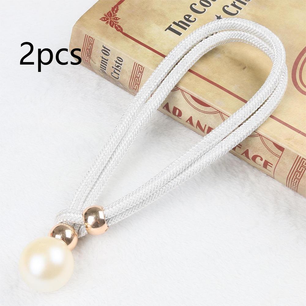 2pcs Polyester Hanging Ball Tiebacks Tassel Fixings Rope Curtain Fasteners  For Home, Bedroom