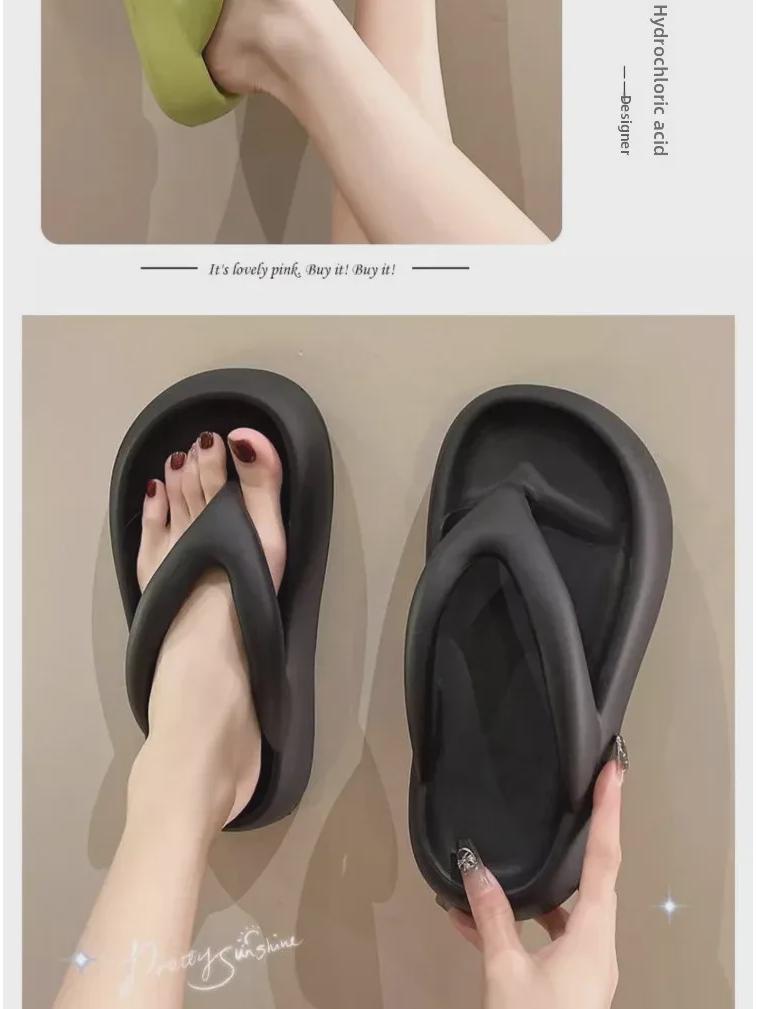 Women's Summer Anti-Slip Soft Sole Slippers - Comfy Thick EVA for Home & Bathroom