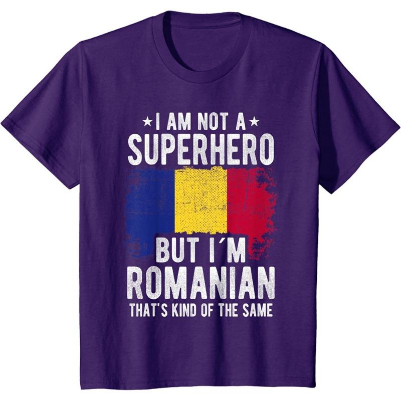 T-shirt Bandiera Romania Sono Rumeno Grafica T-Shirt per Uomo Abbigliamento Casual Estate Palestra Sport Top Magliette Donna Manica Corta