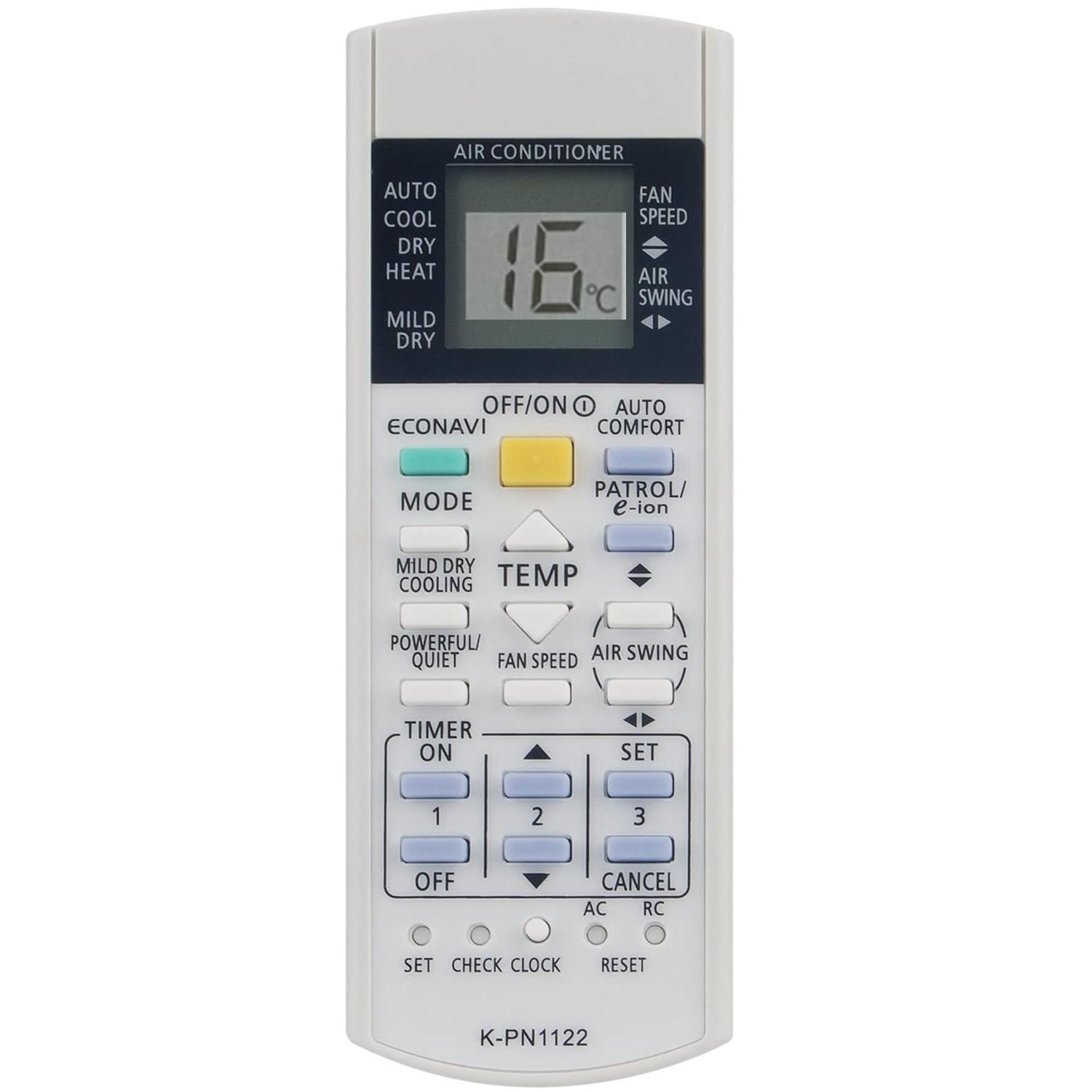 K-PN1122 Replace Remote Control Fit for Panasonic National Air Conditioner K-PN1128 CS-S22JKU CS-S22NKU-1 CS-S24NKUA CS-S12NKU-1 белый