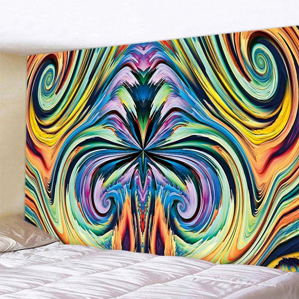 Fashionable Home Decoration Tapestry Living Room Bedroom Tapestry Geometric Array Fantasy Pattern