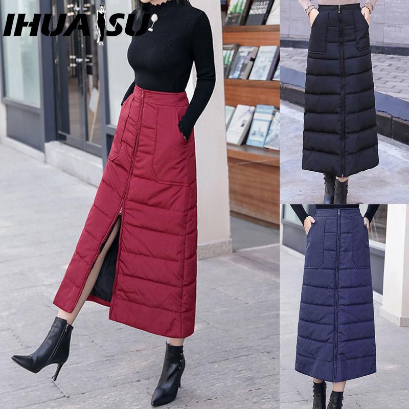 

IHUASU Women s Fashion Casual Autumn Winter Skirt XXXXL червоний