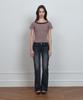 Kyuliti C Cable Boat-Neck T-Shirt_Brown