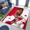 River Plate Football Player Portrait Print Area Rug Non‑Slip Rectangular Floor Mat Soccer Fan Gaming Bedroom Home Decor