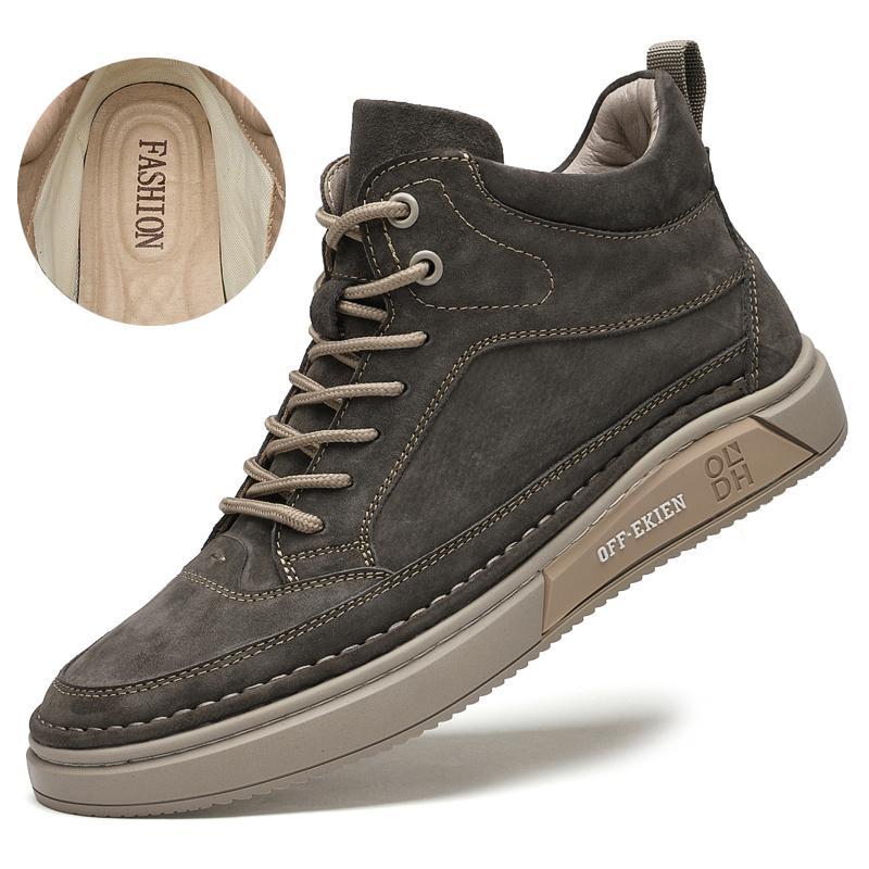 

Мужская обувь из натуральной кожи в британском стиле, трендовая удобная повседневная обувь, мокасины, мужская обувь на плоской подошве 44 верблюд