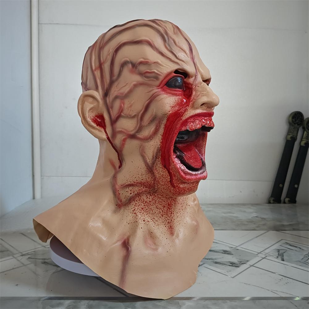 Zombie Mask Creepy Halloween Props Scary Realistic Face Mask Adult Party Cosplay Costume Props Horror Infected Zombie Masks