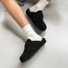 Soft Leather Bag Head Cool Slippers Thick-soled Boken Shoes Men's 2025 New Lazy Fishing Outer Shoes 59901 black-J