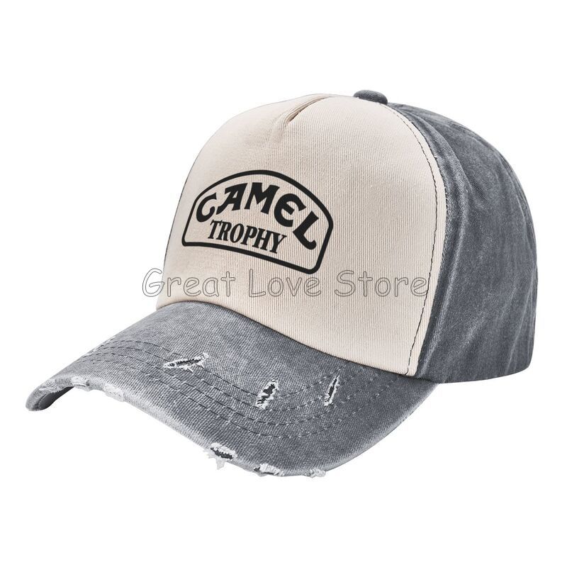 

Camel Trophy Print Baseball Cap Unisex Adjustable Snapback Hat Vintage Washed Cotton Caps Cowboy Hat Retro Sun Visor Cap Adjustable