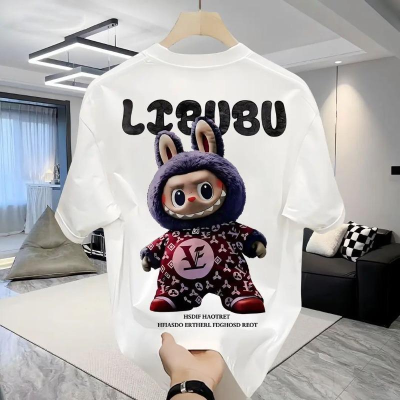 

Мультяшный Монстр Эльф Графический Лабубу Детская Принтованная Футболка Летняя Мужская и Женская Уличная Футболка с Коротким Рукавом Топ Одежда XL