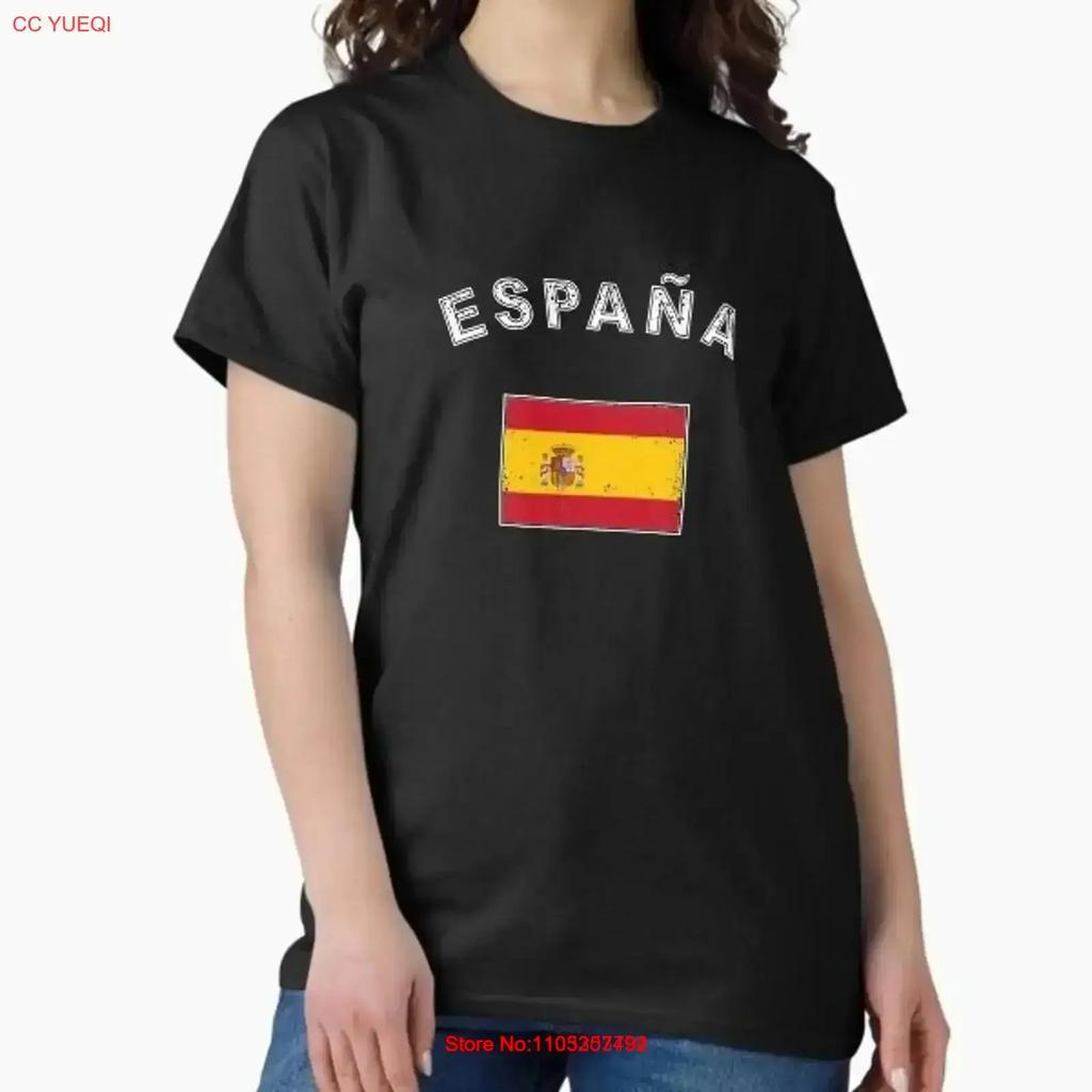 Spain Tourists And Fans Of The Spanish Nation T Shirt Made In Us Aus Size S 2xl Vintage Casual Breathable Slightly