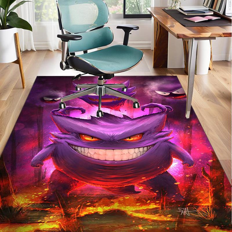 Gen-gar Neon Adventure Office Rug Chair Mat, Game Carpet, Suitable for Front Door, Bedroom, Living Room, Desk, Holiday Gift